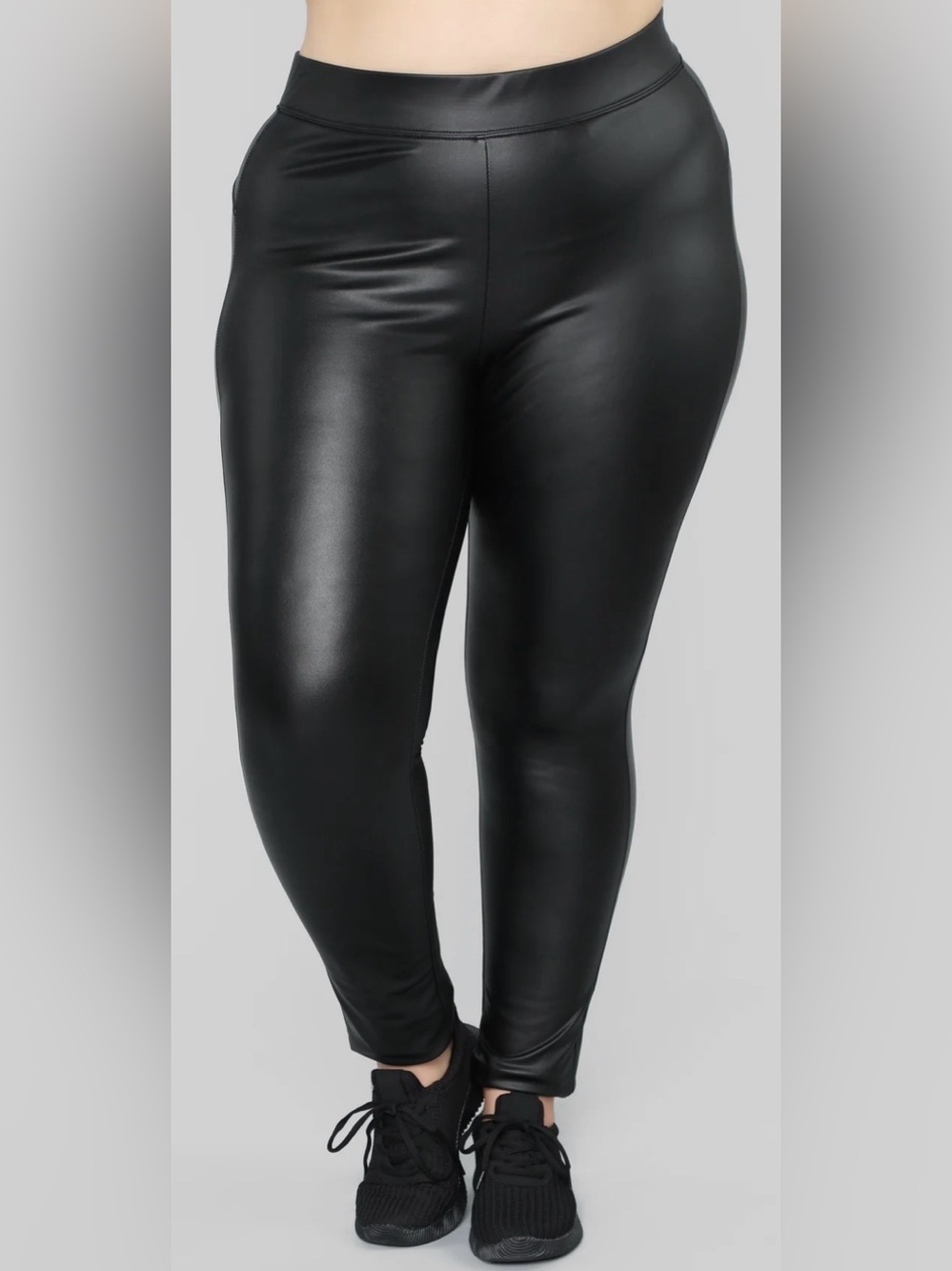 Fashion Nova Liliana Black Faux Leather Leggings